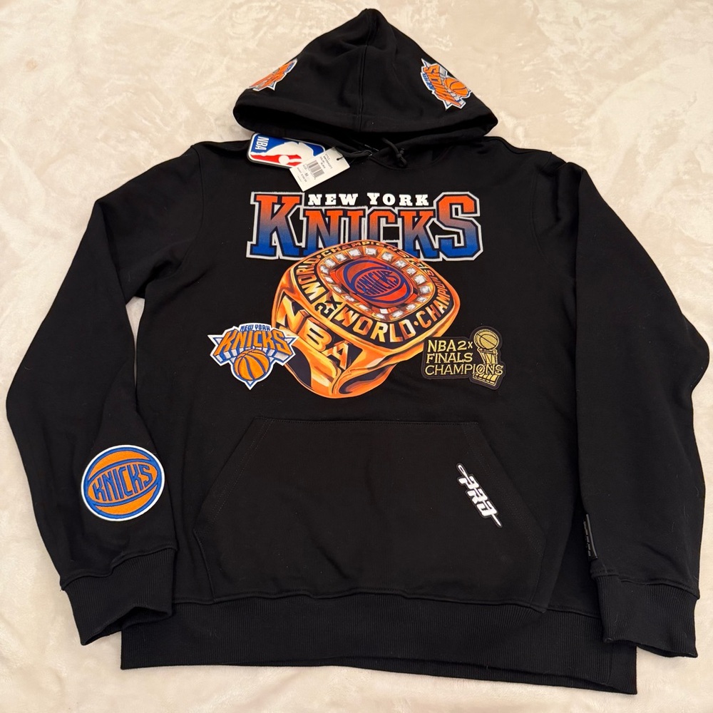 New York Knicks Black Championship Hoodie NBA BASKETBALL